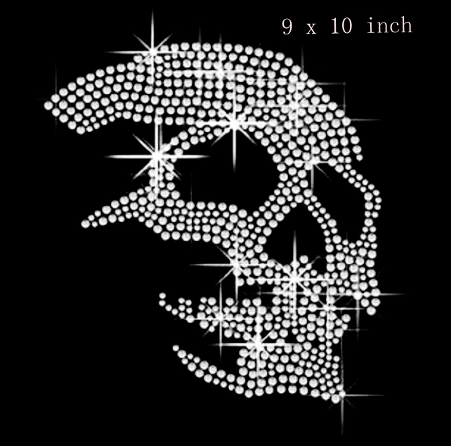 Бесплатная доставка футболка с рисунком черепа и страз дизайн камнями