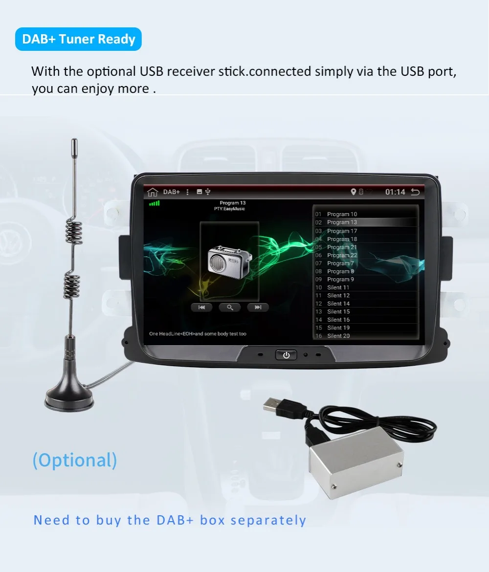 Bosion Android 9,0 8 ядерный 2 ГБ+ 32 Гб gps Навигатор Радио для Dacia Renault Duster Logan Sandero автомобильный DVD центральный кассетный плеер BT