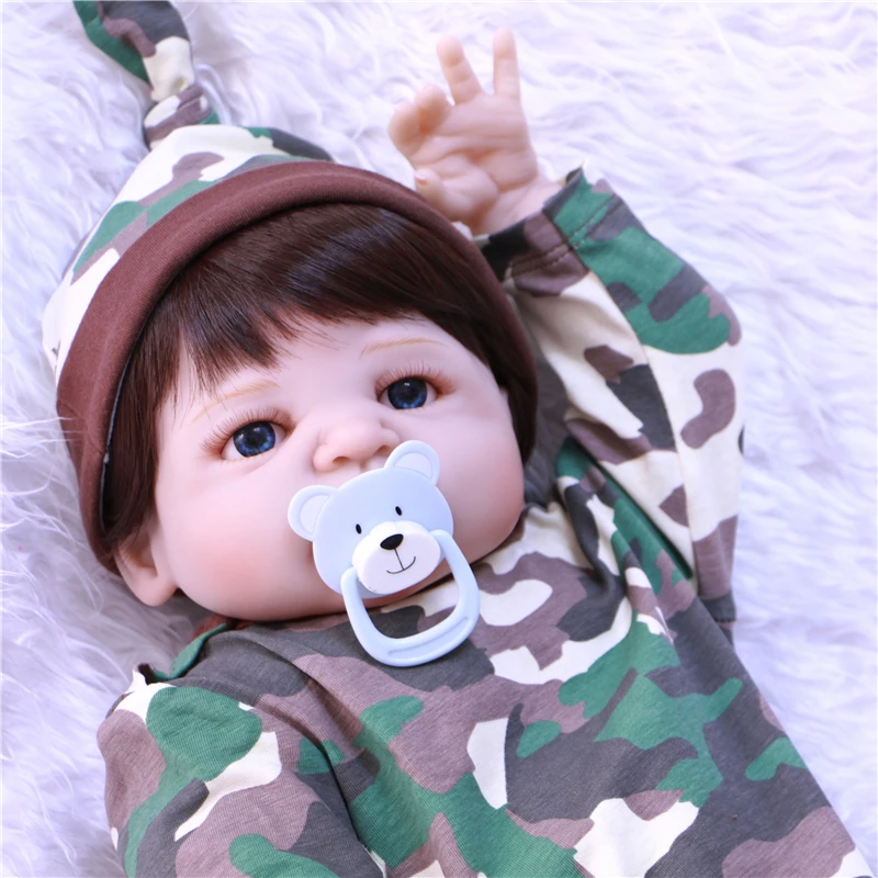 Силиконовая кукла reborn baby boy 22 дюйма 55 см для всего тела новорожденных девочек