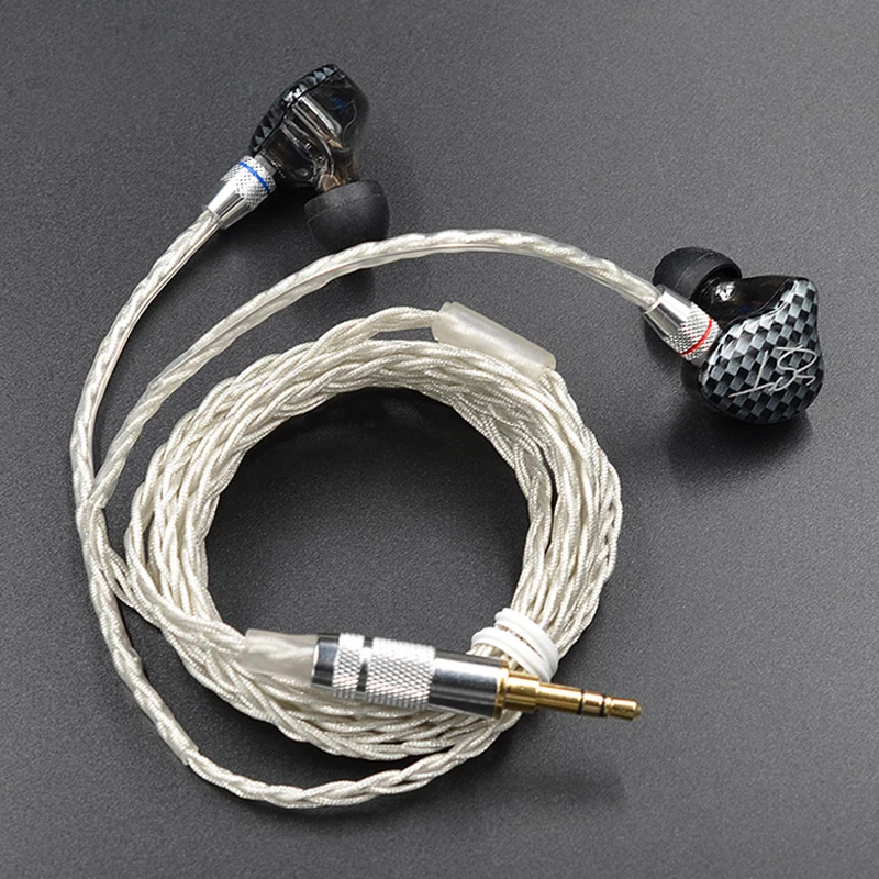 KZ ZS10 2Pin Плетеный посеребренный кабель выделенный 2PIN обновления для ZSA/ZS4/ZS5/ZS6/ED16