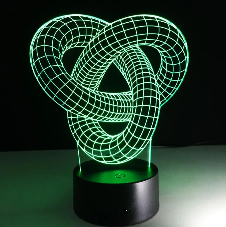 3D ДНК светодиодный ночной Светильник ABS сенсорный база абстрактный спираль лампа светодиодный ночной Светильник Настольный Иллюзия домашний бар настольная декоративная лампа лава лампа - Испускаемый цвет: 7 colors change 1