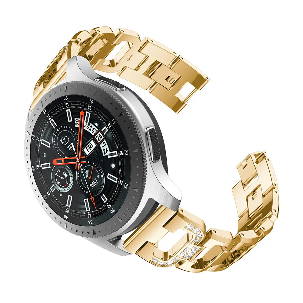 S3 роскошные стразы, браслет из нержавеющей стали для samsung Galaxy Watch, 46 мм, умные часы, металлический сменный Браслет, ремешок для часов