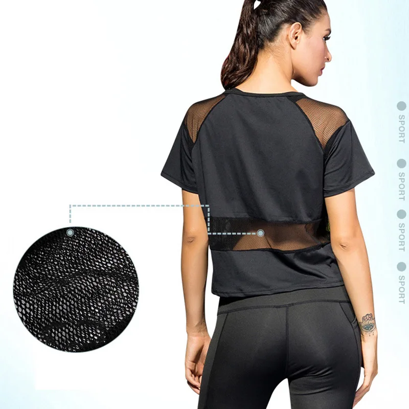 Новинка 2019 женская спортивная одежда быстросохнущие дышащие сетчатые свободные