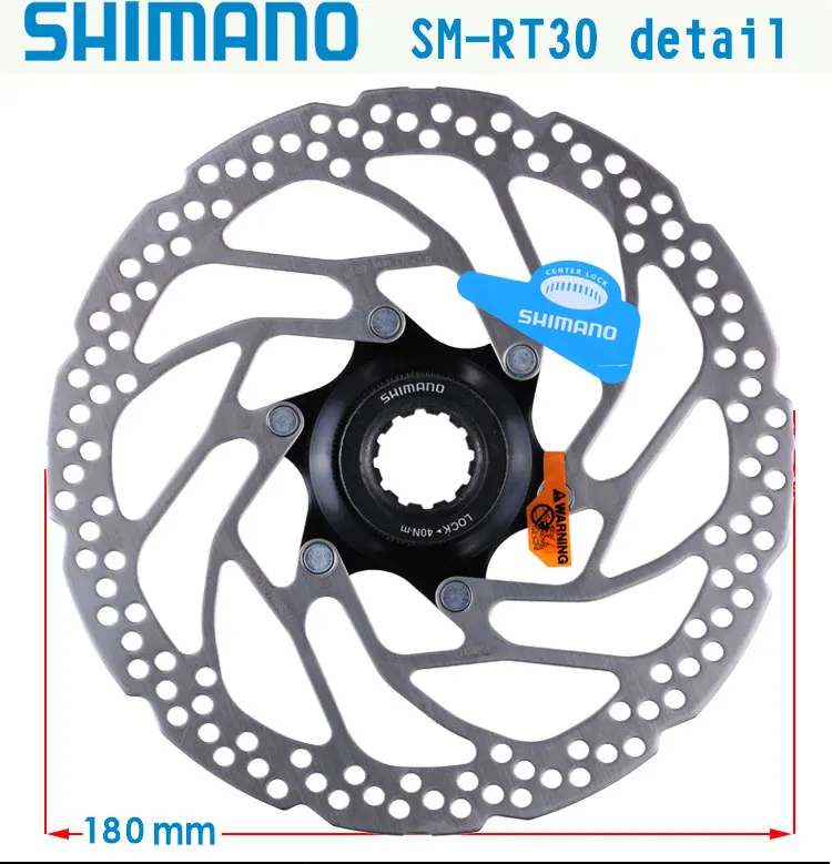 DEORE SM-RT30 тормозной диск Центральный замок Триатлон диск ротор MTB горный велосипед диск 160 мм 180 мм - Цвет: 1 pcs RT30 180mm