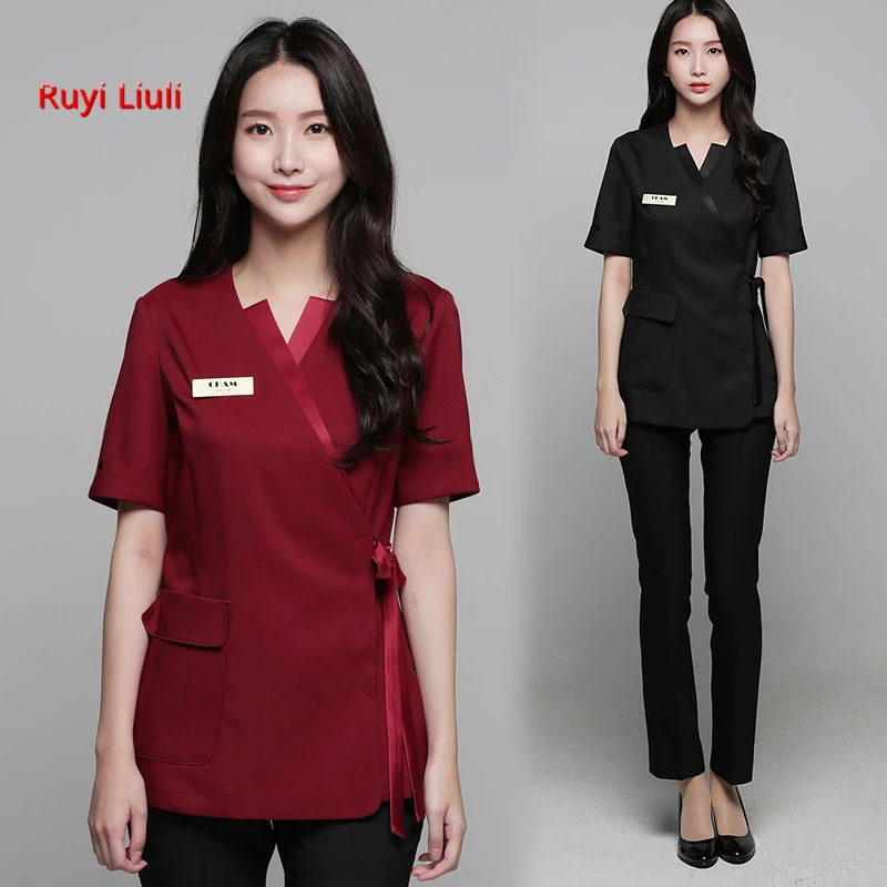 Новый комплект одежды для косметолога и салона красоты со штанами спа ухода за