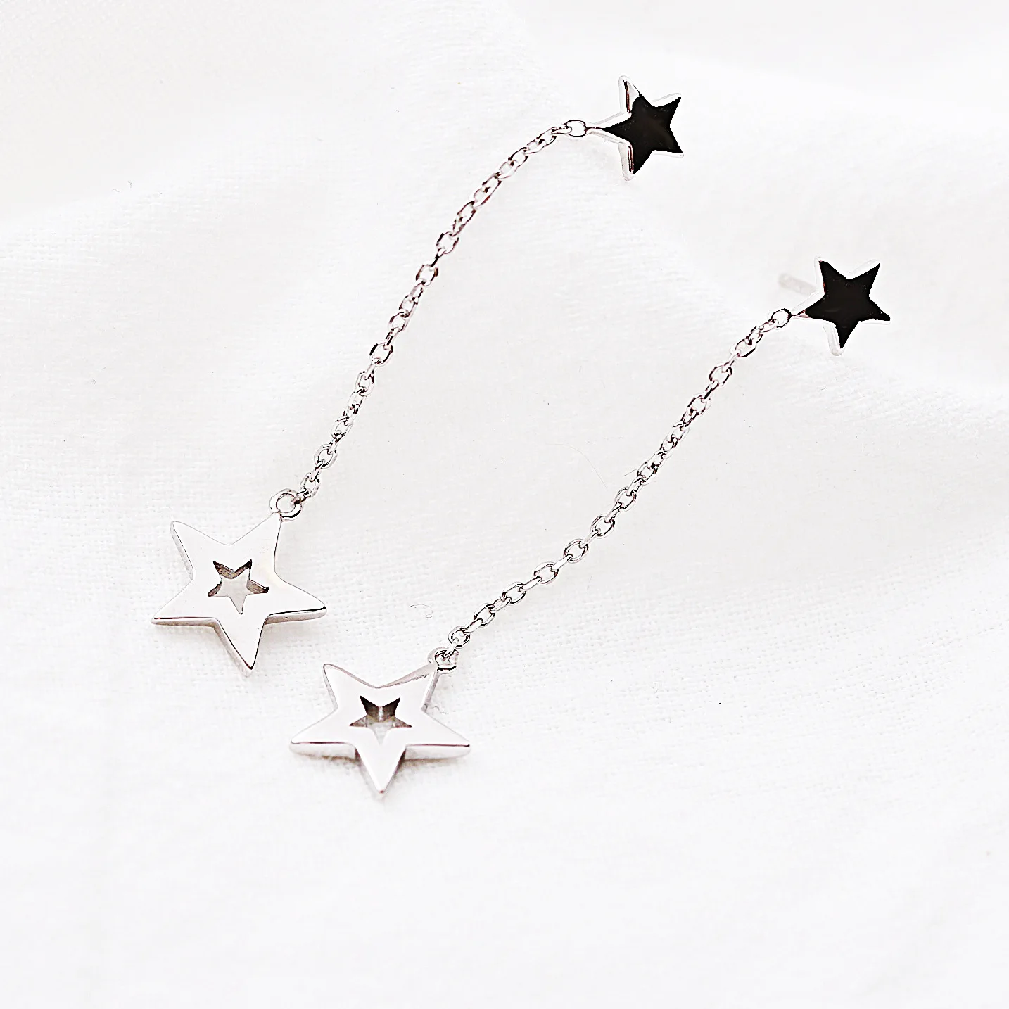 Серьги в форме звезды 100% ювелирные изделия из стерлингового серебра 925 пробы