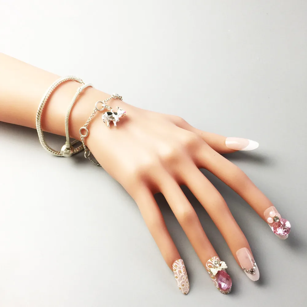 Женское колье чокер серебристого цвета|brand charm|charm brandcow charm |