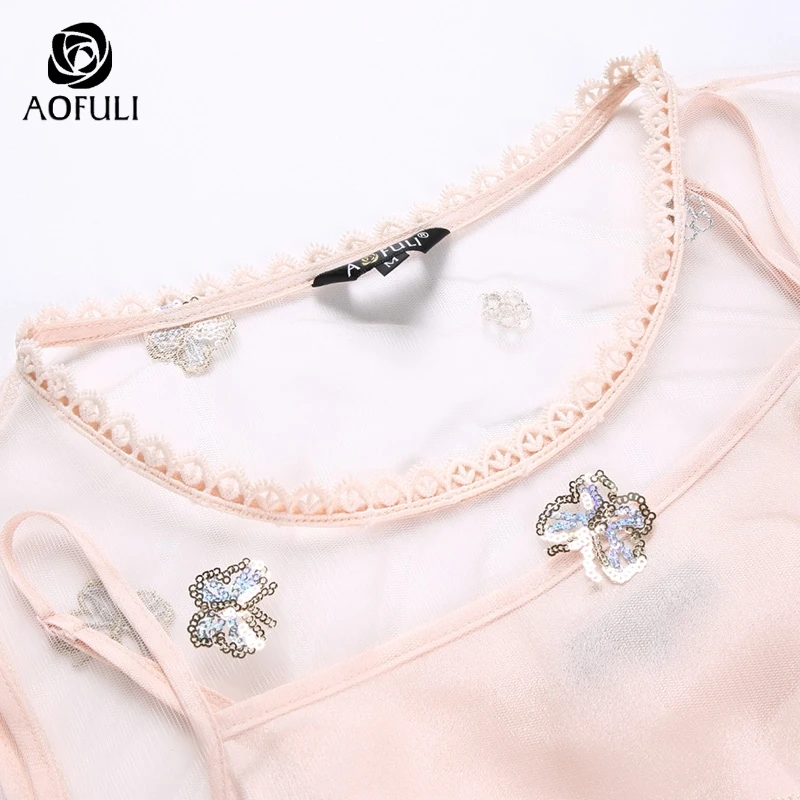 AOFULI S-4XL 5XL пикантная обувь цвет розовый сплошные тюлевые вечерние платья Плюс