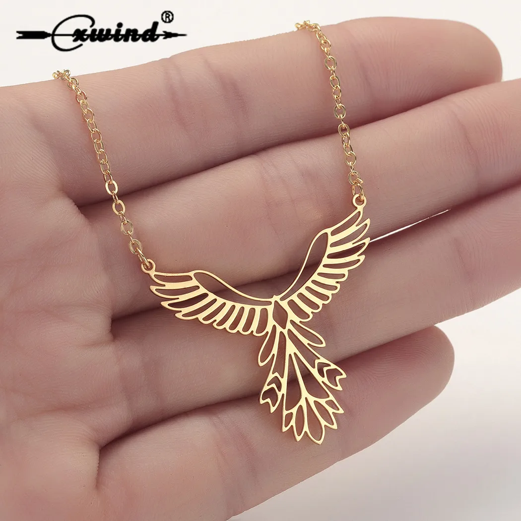 Женское и мужское ожерелье-птица Феникс Cxwind цепочка геометрической формы с