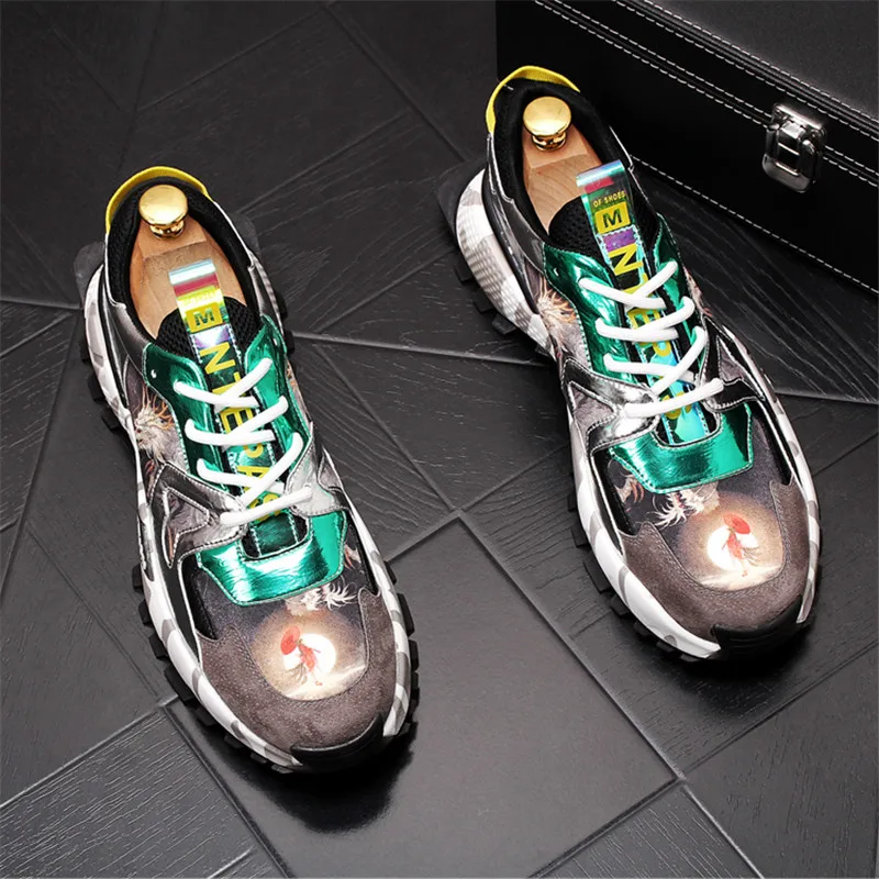 Мужская обувь с принтом; Zapatos De Hombre; модная обувь для молодых мужчин; удобная обувь; chaussure Homme; 6#20/10D50