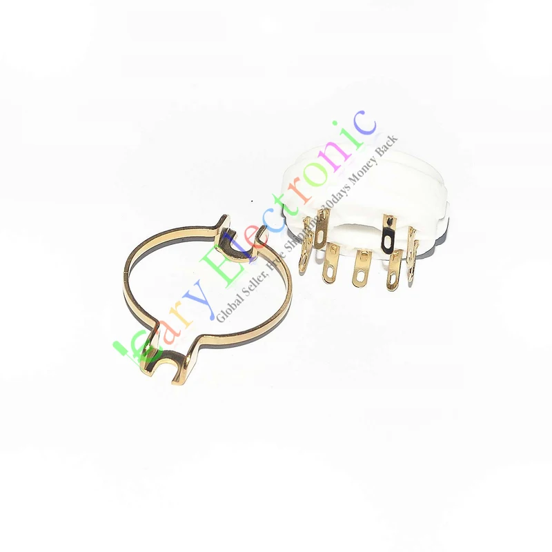 Опт и розница 20 шт Золото 9pin Керамическая вакуумная трубка гнездо клапана база