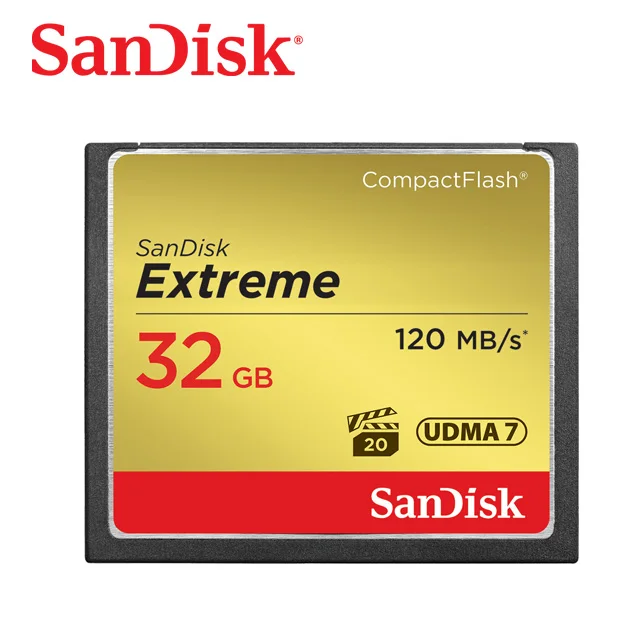 Двойной Флеш-накопитель SanDisk карты памяти 32 Гб 64 Гб 128 Гб карты памяти CF extreme PRO высокая прозрачность и Скорость 256G compact flash карта для DSLR и HD видеокамера для Камера - Емкость: 32GB 120M