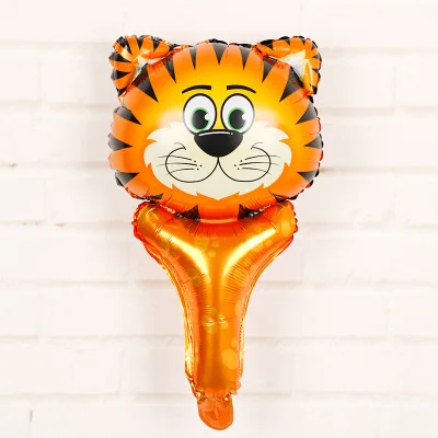 tiger Lucky 50 шт./лот мультфильм Heros KT Воздушные шары "Миньоны" палочки держатели надувные фольга Воздушные шары на день рождения вечерние принадлежности украшения - Цвет: tiger