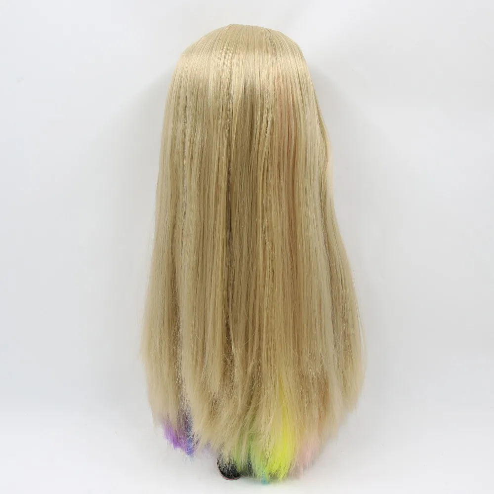 Кукла ICY DBS Blyth прямые цветные волосы радуги матовое лицо блестящее совместное