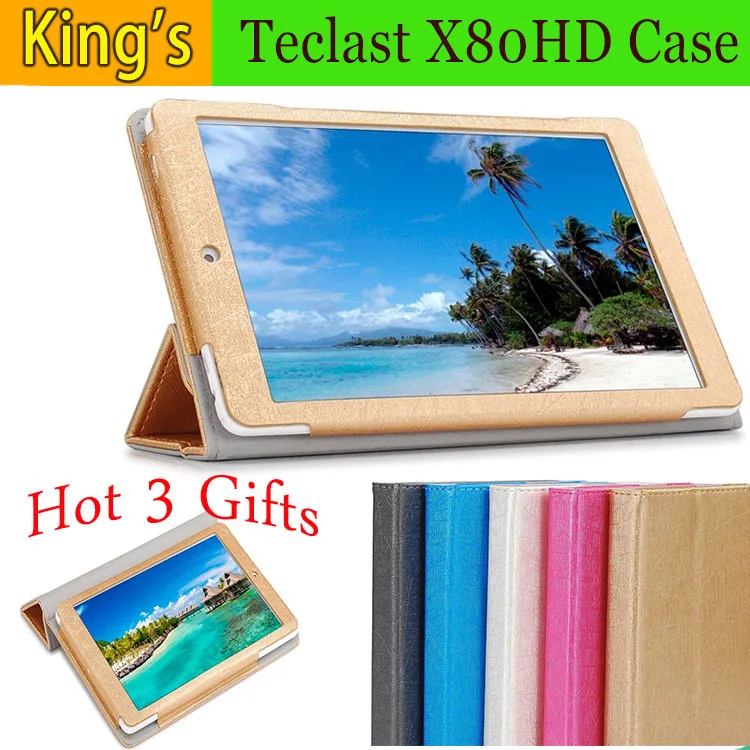 Кожаный чехол для Teclast X80plus X80HD планшетный ПК 8 0 дюймов цветной с тремя складками +