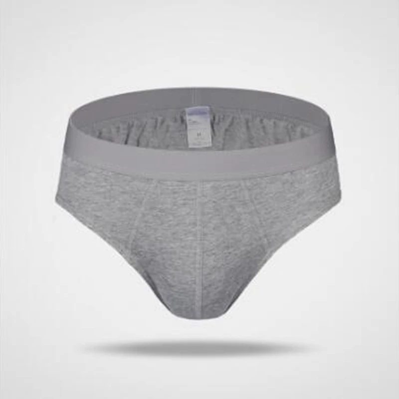 Сексуальные мужские трусы хлопковые однотонные бикини простые дышащие до