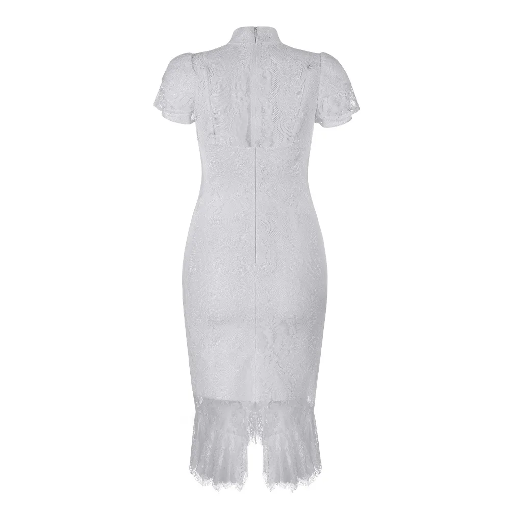 CIEMIILI/2018 летнее сексуальное кружевное платье длиной до колена белого и черного