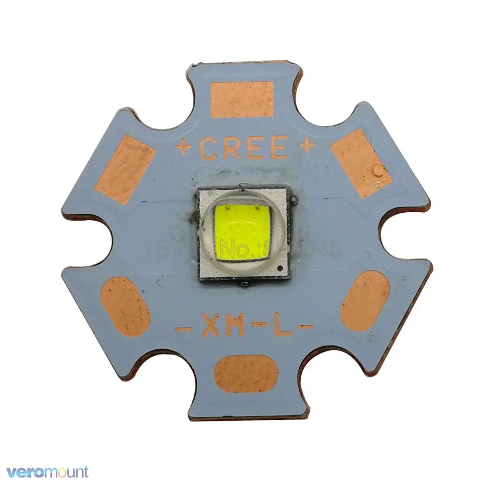 Cree XLamp XM-L2 XML2 T6 10 Вт Холодный белый 6500 к высокая мощность светодиодный светильник излучатель бисера для вспышки светильник 16 мм 20 мм черный или белый PCB