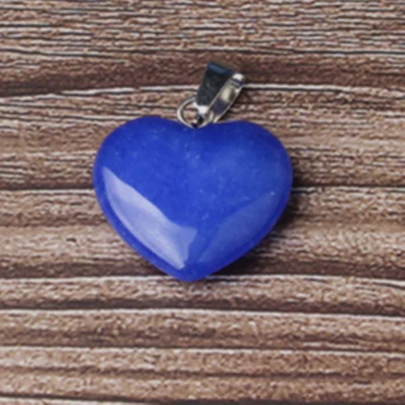 Lapis Lazuli 35x2,5 мм модные ювелирные изделия различные цвета натуральный камень, сердечко кулон DIY браслет ожерелье серьги аксессуары - Окраска металла: Lapis Lazuli
