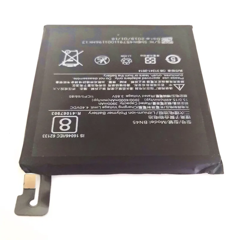 BN45 Phone Battery For Xiaomi Mi note2 Redmi Note 5 Note5 Mobile Batteries With Tools for gift | Мобильные телефоны и