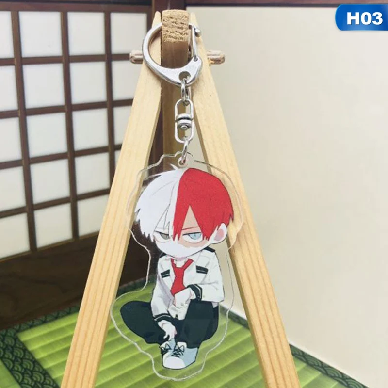 Прекрасный мультфильм Аниме Academy My Hero Academi брелок акриловое кольцо для ключей талисманы подарок