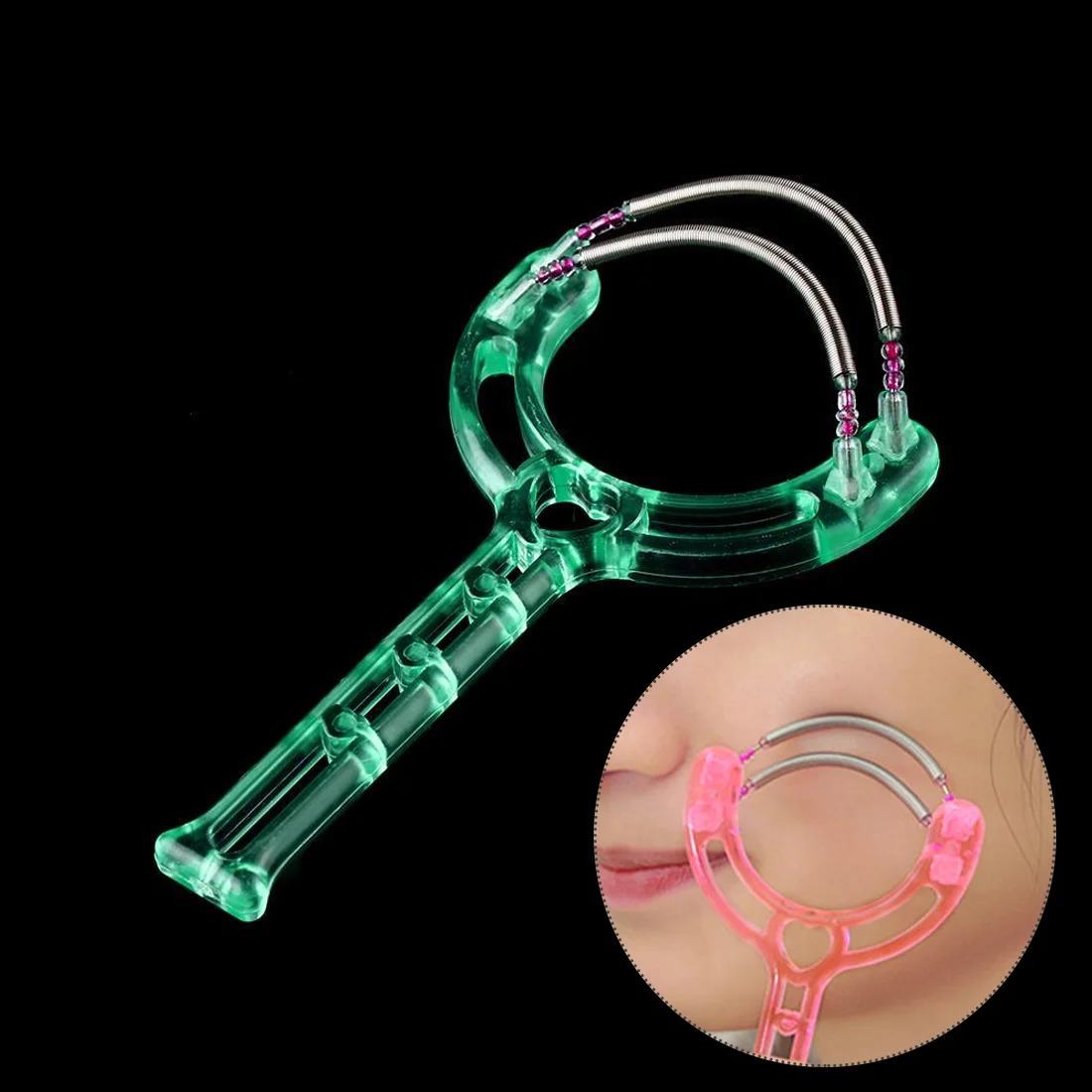 1 шт. ручной двухпружинный роликовый эпилятор для удаления волос на лице|remover face