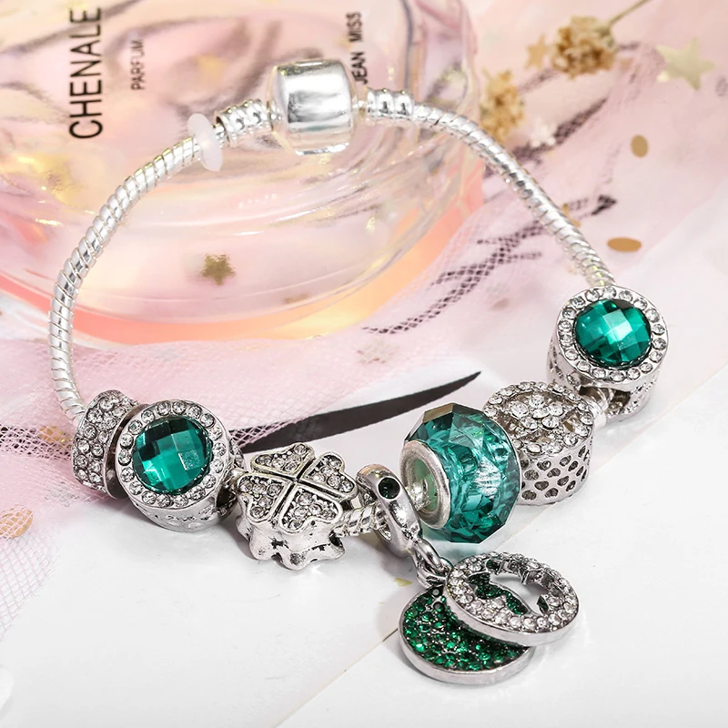 BAOPON стиль растения четырехлистный клевер талисманы браслет для женщин роскошный