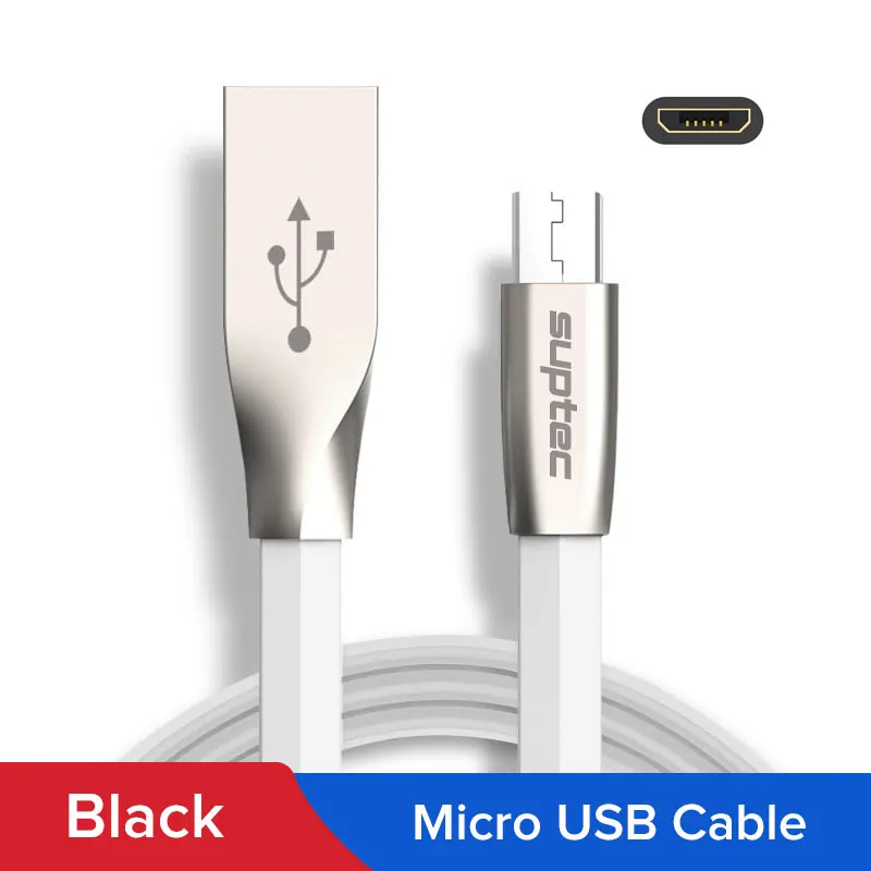 White Suptec Быстрая Зарядка Micro USB кабель для samsung S7 Xiaomi планшет Andriod USB ЗУ для мобильного телефона кабель для передачи данных Microusb провод шнур - Цвет: White