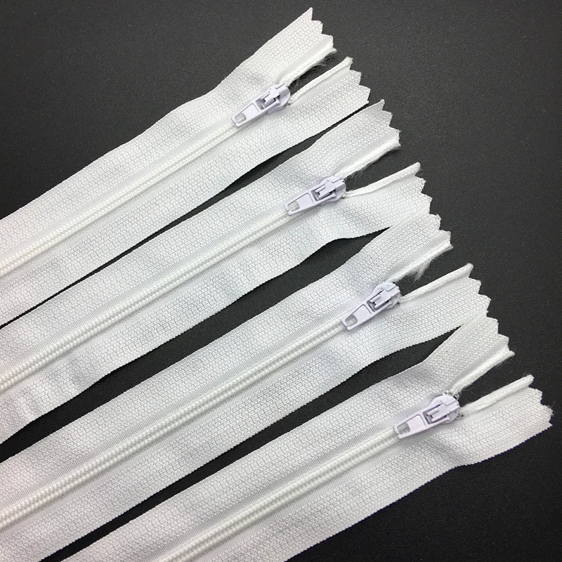 10 шт. 8 дюймов (20 см) белые нейлоновые застежки молнии для шитья аксессуары одежды