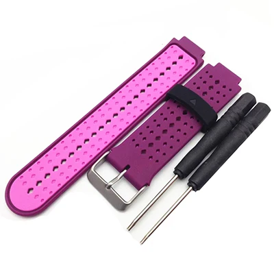purple rose red Hangrui силиконовый ремешок для смарт-часов Garmin Forerunner 230 235 220 620 735 Смарт-часы, отлично подходит для замены ремешков ремень Спортивная дышащая браслет - Цвет: purple rose red