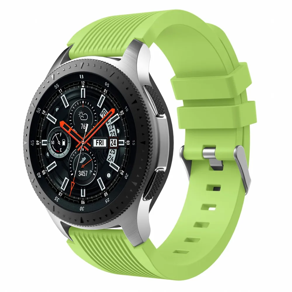 Силиконовый ремешок для часов samsung Galaxy Watch 46 мм версия SM-R800 полосатый резиновый сменный Браслет 22 мм ширина ремешка