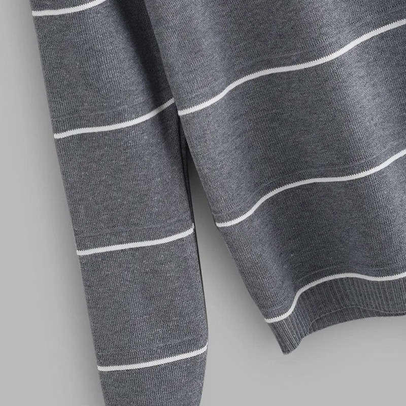 PLAMTEE Fashion Autumn Winter Striped Knitted Sweater 2017 New Holes O-Neck Long Sleeves Sweaters For Women Cotton Pullovers | Женская