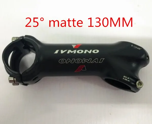 matte black 130MM SVMONO руль велосипеда Riser 25 degreesалюминиевый сплав MTB дорожный велосипедный стержень 80-130 мм - Цвет: matte black 130MM