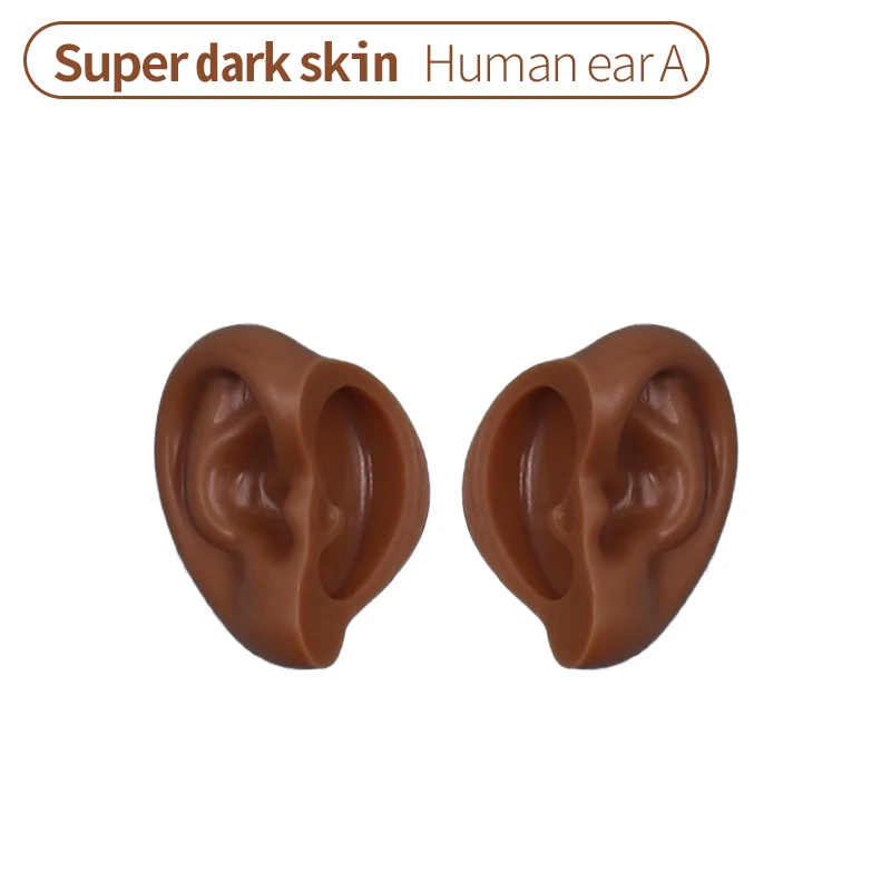 Suprer-dark-A Blyth кукла ухо человеческие уши, эльф Уши установлен с глиной, не требуется резки белая кожа, загар кожа, темная кожа, натуральная кожа - Цвет: Suprer-dark-A