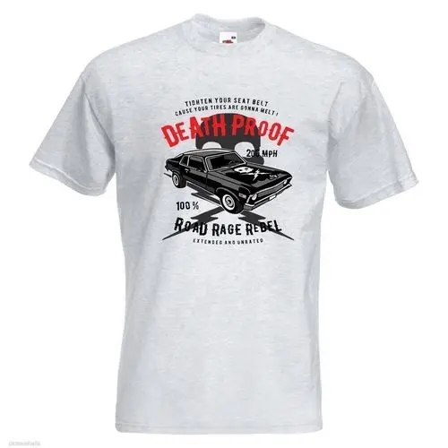 Мужская классическая футболка с принтом в виде машины Road Rage Car модная