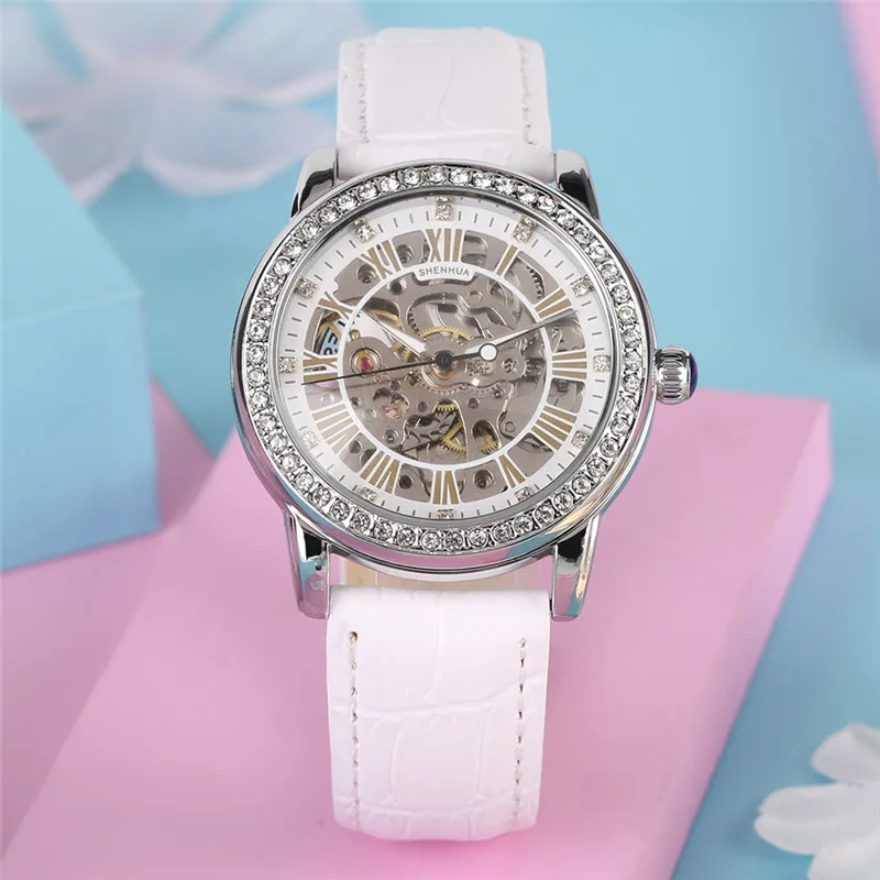 Светящиеся водонепроницаемые механические часы для женщин Montre Femme, прозрачные автоматические механические наручные часы
