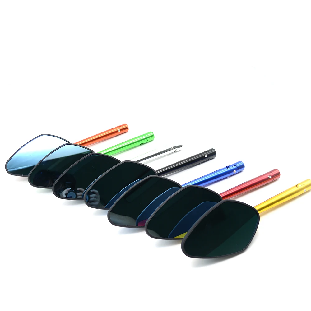 

Universal Motorcycle Rearview Mirrors Blue Glass Rear View Side Mirror Motorbike Accessories for hyosung gt250r goldwing gl1800