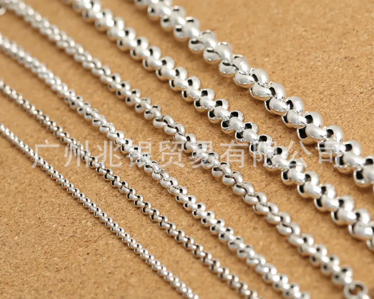 

KJJEAXCMY fine jewelry S925 sterling silver and classic vintage Thai silver 4mm pearl necklace pendant necklace
