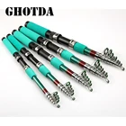 Короткие телескопические удочки GHOTDA 1,82,12,42,73,03,6 м, жесткое забрасывание, мини-удочка, снасти