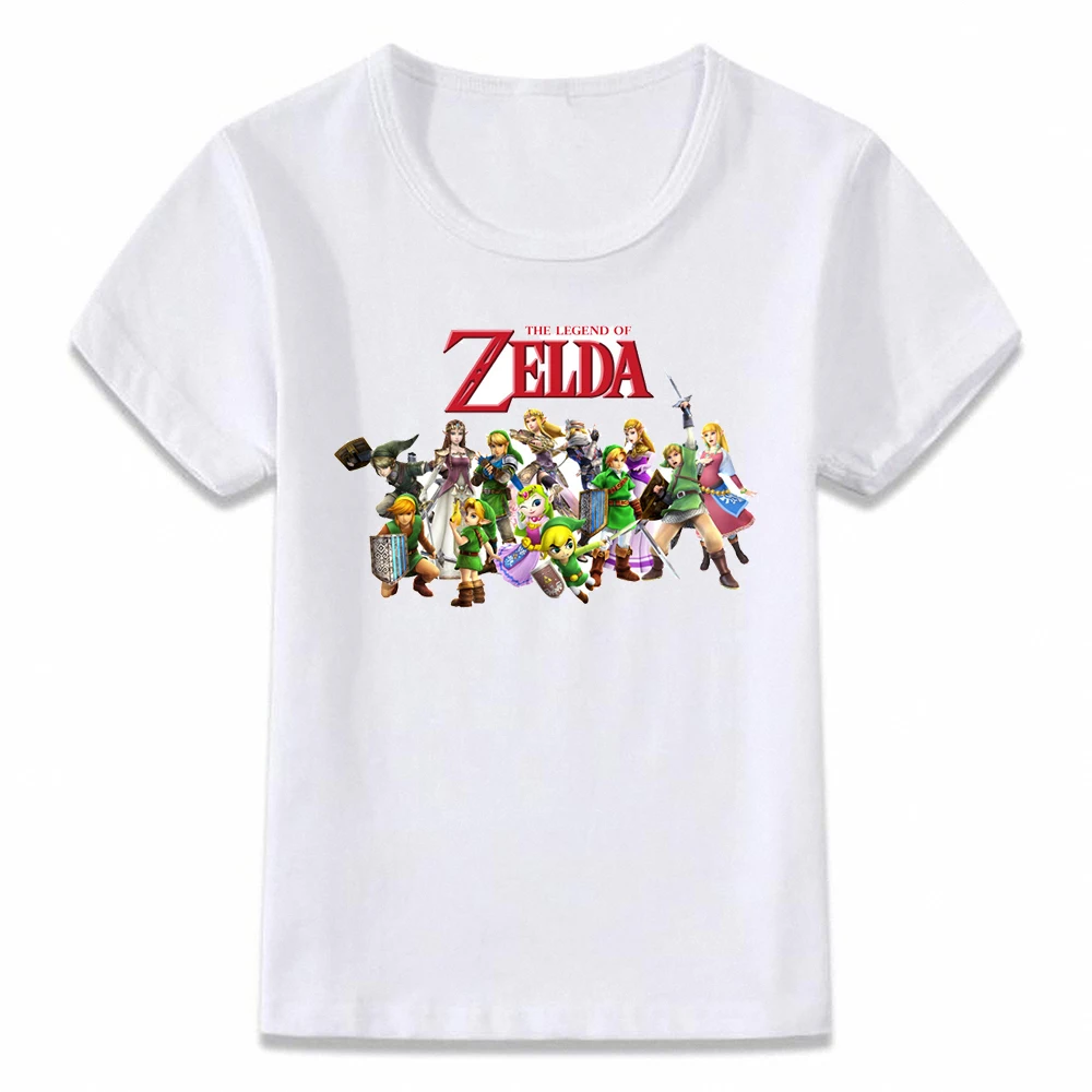 Детская одежда футболка для мальчиков и девочек с надписью «Legend of Zelda»