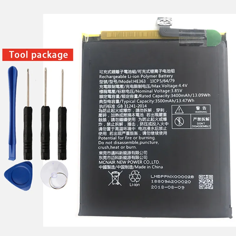 Оригинальный HE363 аккумулятор для телефона Nokia X7 TA 1131/8 1 1119 3400mAh|Аккумуляторы