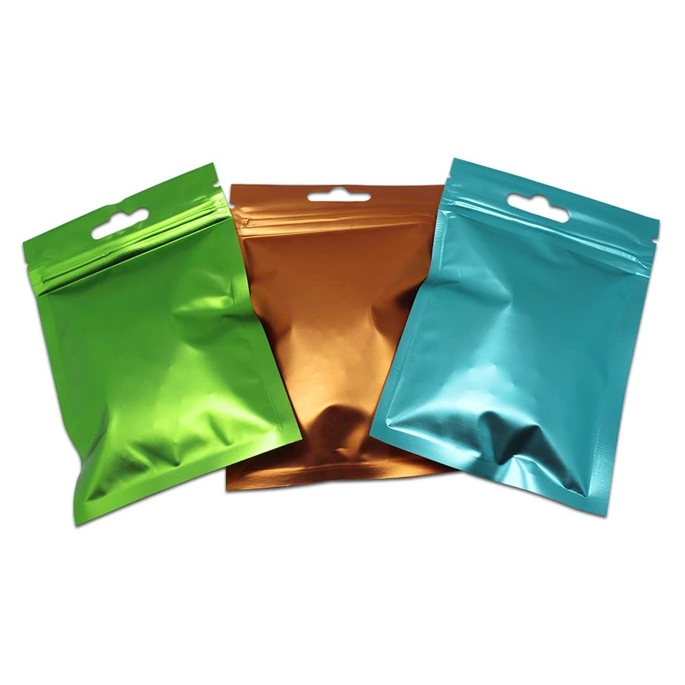 100 шт. пакет из алюминиевой фольги матовые прозрачные пластиковые пакеты с