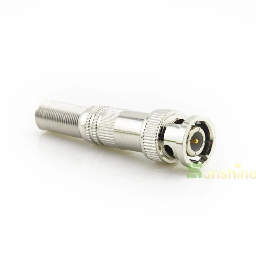 Hamrolte BNC Male Connector Plug to RG59 Coax Cable Coupler Adapter For CCTV Camera Surveillance Kit System
