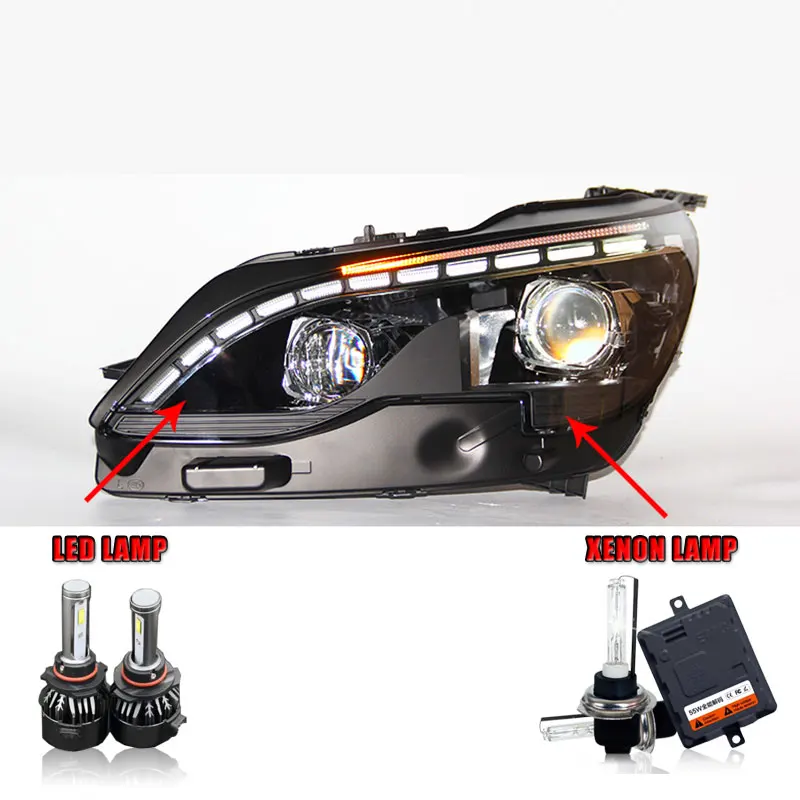 LED HighBeam 2 шт. светодиодный фары для peugeot 3008 светодиодный автомобильный фонарь ангельские глазки ксенон HID комплект Противотуманные фары светодиодный дневные ходовые огни - Цвет: LED HighBeam