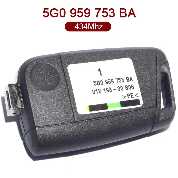 AK001068 для VW Golf Touran POLO и т. Д. Флип ключ 3 кнопки 434 МГц 5G0 959 753 BA