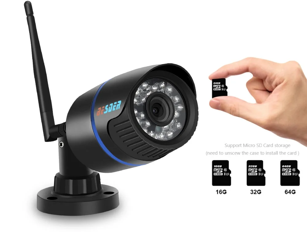 Besder аудио 1080P 720P Беспроводная ip-камера, микрофон, ИК Wifi, для наружного наблюдения, водонепроницаемая, CCTV, для безопасности, IP камера P2P CamHi