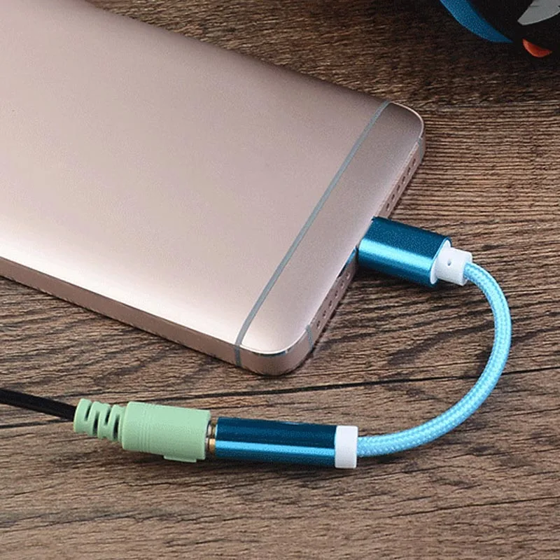 Кабель адаптер для наушников с разъемом USB 3 5 типа C на мм со штекером AUX Audio Female Jack