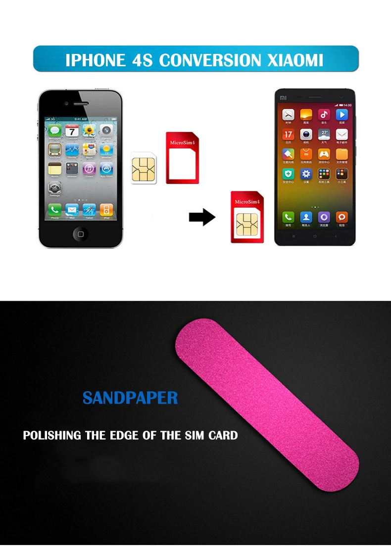 5 in1Sim карты Адаптеры металлический держатель карты с Sander открыть игла для поддона для всех Smartphone Стандартный/нано/микро слот преобразования