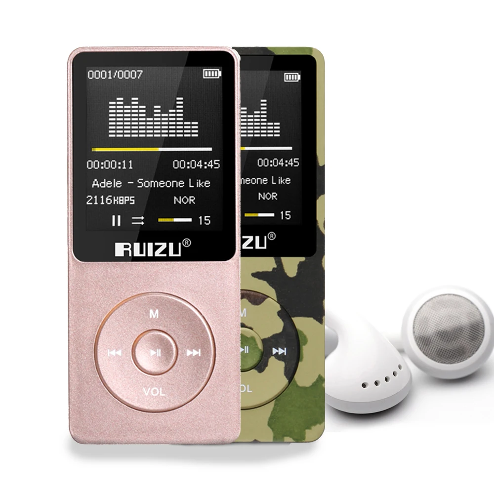 RUIZU X02 MP3 плеер 8 Гб СПОРТ без потерь mp3 музыкальный плеер FM радио просмотр фото сенсорный тон mp3/wma/ape Поддержка SD карты
