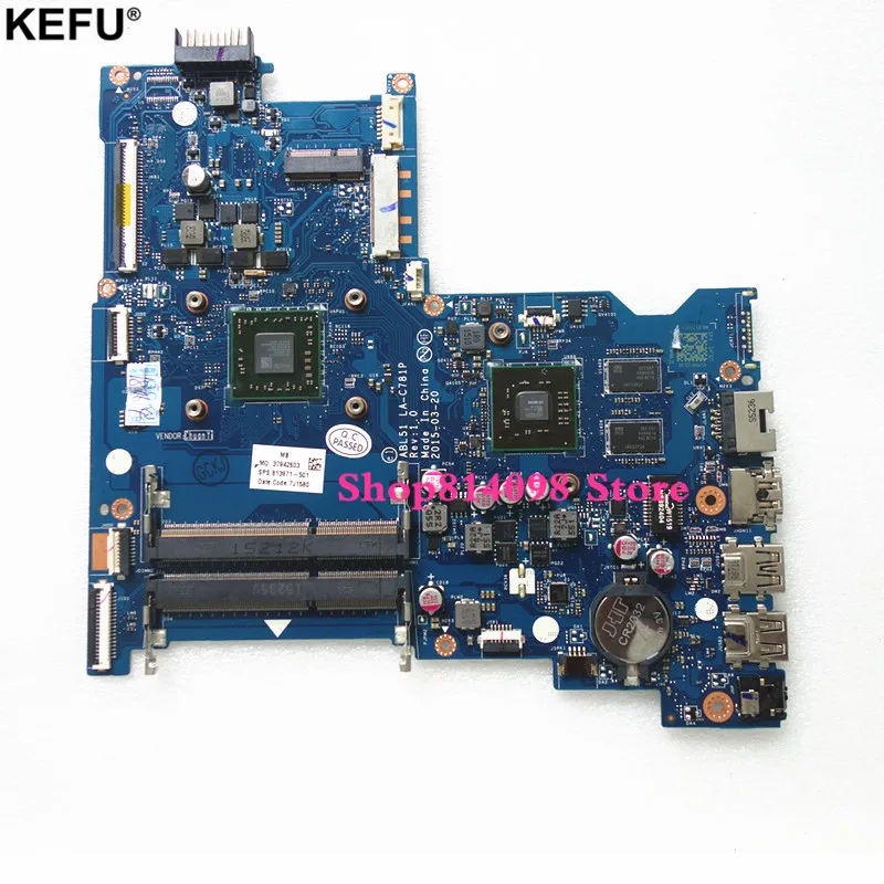 KEFU для HP 15 AF материнская плата ноутбука 813971 501 ABL51 LA C781P W/R5M330 2GB GPU и A8 7410